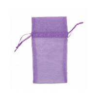 Organza drawstring pouch (purple)-2 3/4